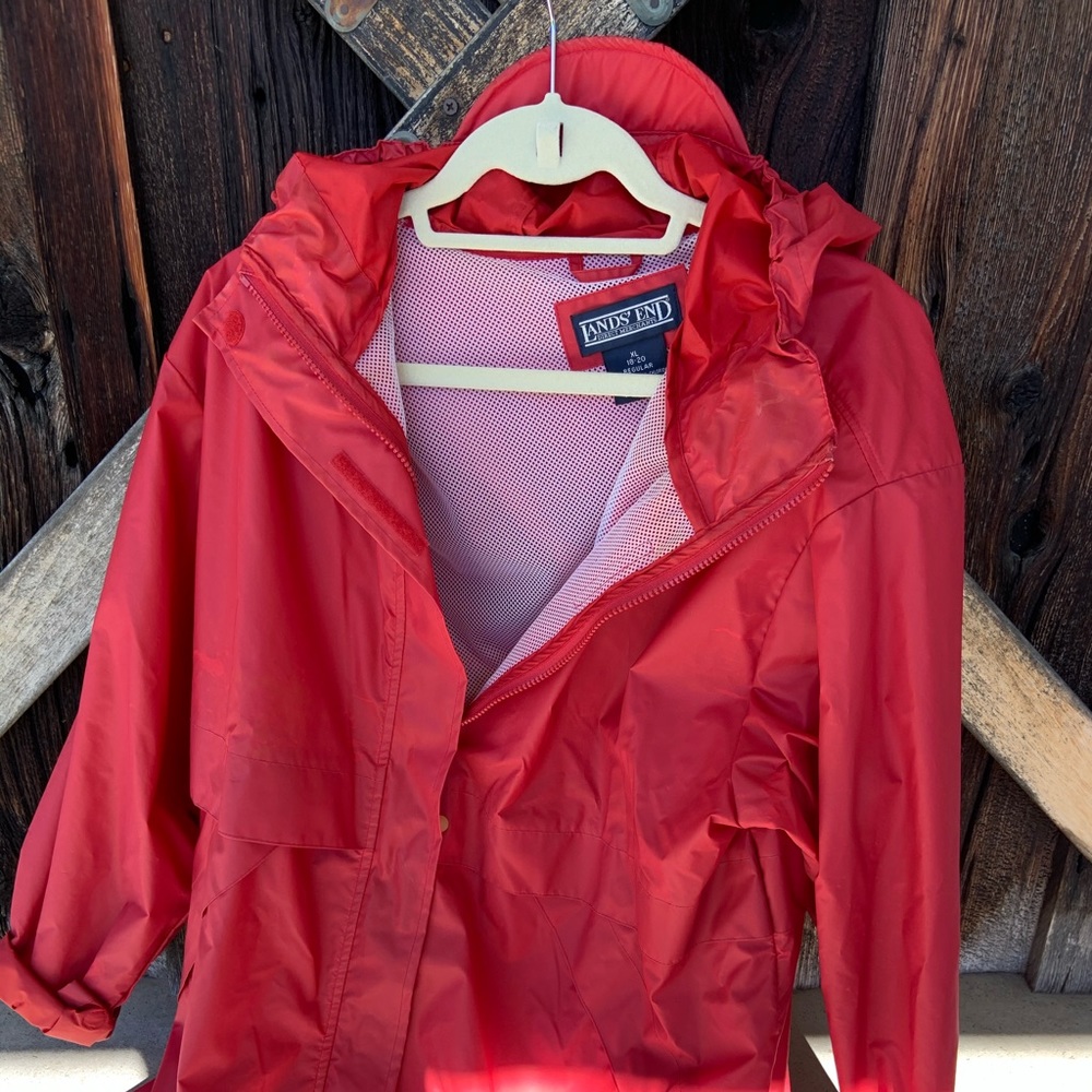 Lands End Rain Coat w/Hood-XL
